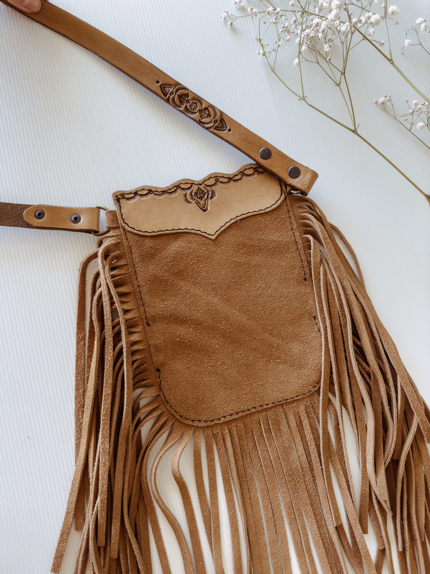 Wildwood Festival Bag : Boho Pattern & Turquoise - Light Tan